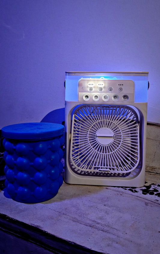 Multifunkciós Asztali Ventilátor + Szilikon Jégkocka Készítő Szett